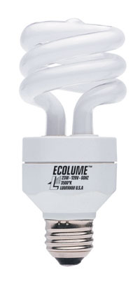 Ecolume Full Spectrum \"Compact Spiral Fluorescent\" Bulb 20watts